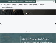 Tablet Screenshot of gardenparkmedical.com
